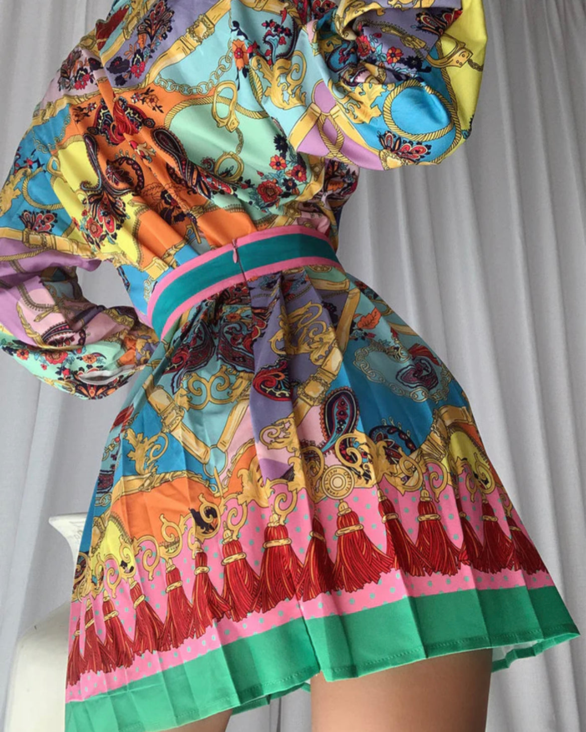 Nolita Floral Pleated Skirt Set