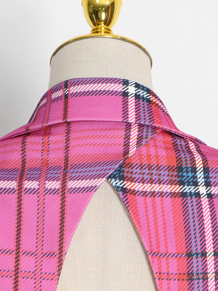 Rose Plaid Blazer