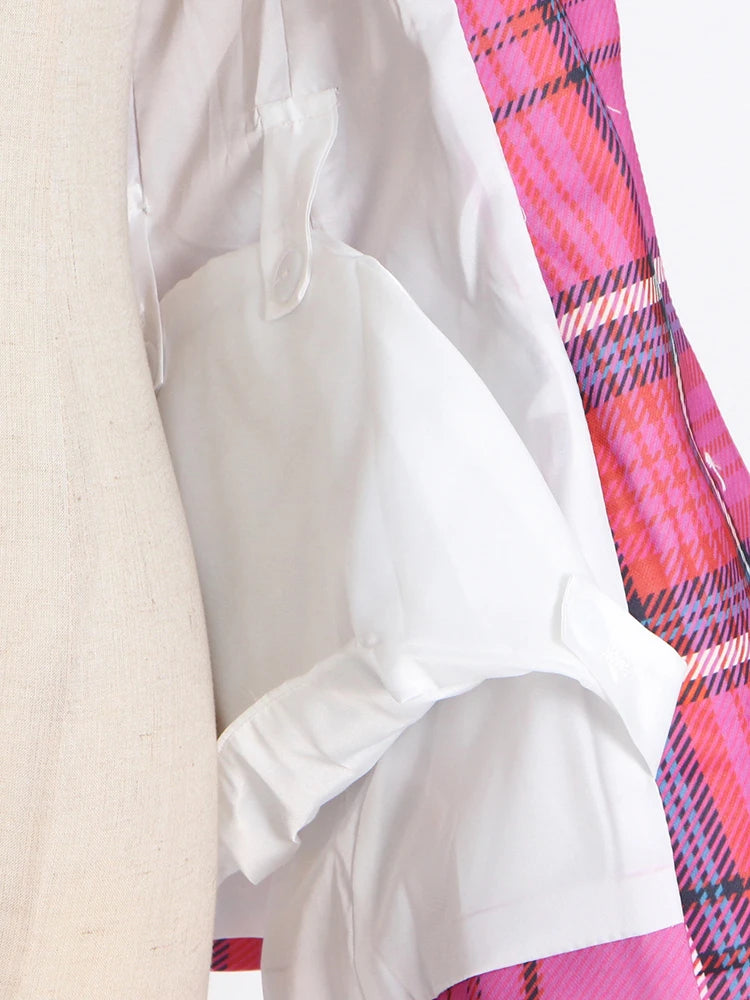 Rose Plaid Blazer