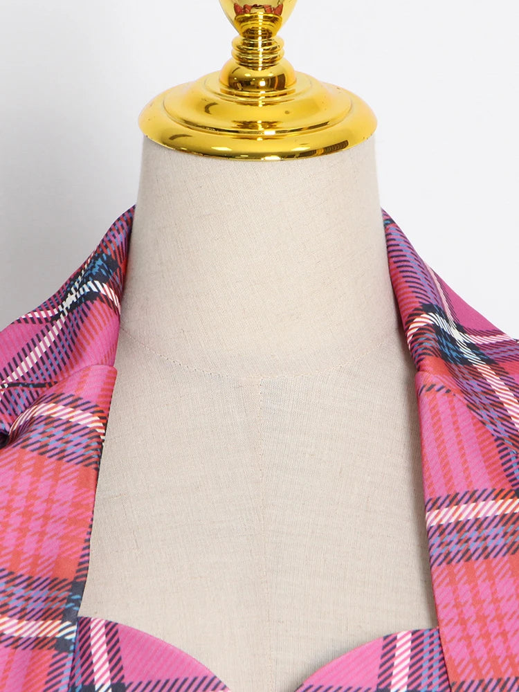 Rose Plaid Blazer