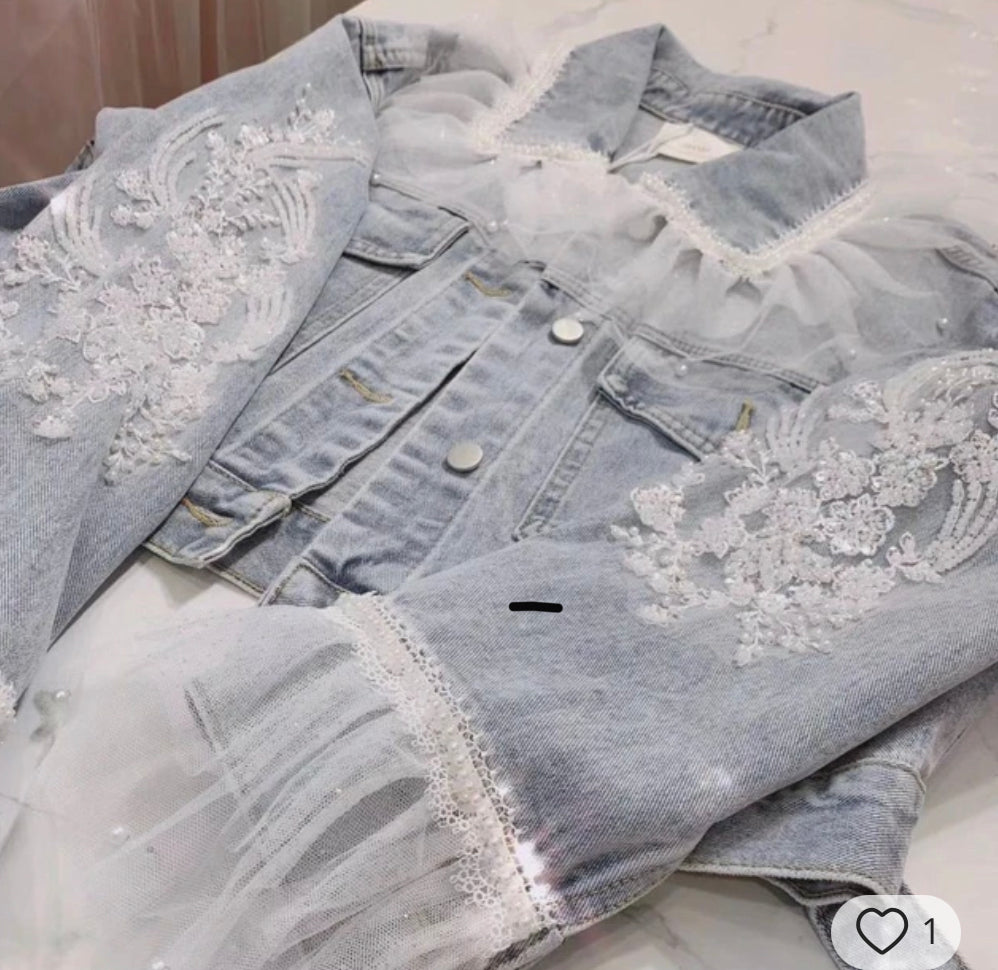 Denim And Lace Jacket
