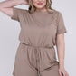 Plus Brushed DTY Romper with Pockets