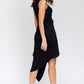 Sleeveless Twist Wrap Rib Midi Dress