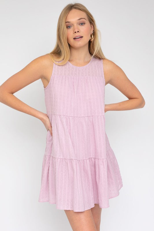 Sleeveless Tiered Mini Dress