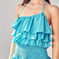 Smocked Waist Ruffle Romper