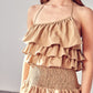 Smocked Waist Ruffle Romper