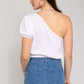 S/S One Shoulder Top