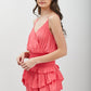 Wrap Smocked Waist Ruffle Dress