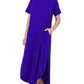 Brushed DTY Short Sleeve Maxi Dress