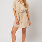 Half Sleeve Button Down Shirt Dress