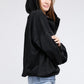 Stitch Detailed Elastic Hem Hoodie