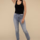 Ribbed Bra Padded V-Neck Tank Top
