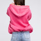 Stitch Detailed Elastic Hem Hoodie