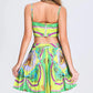 Lavish in Pink Two Piece Crop tank and Skirt Sexy Set