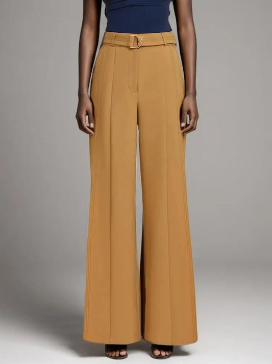 Belted Wide Leg Trousers