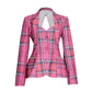 Rose Plaid Blazer
