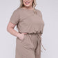 Plus Brushed DTY Romper with Pockets